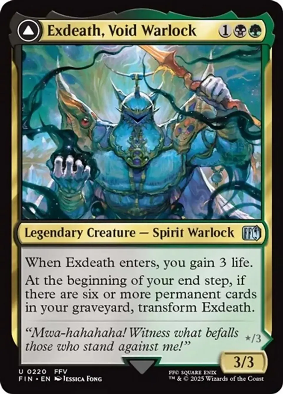 Exdeath, Void Warlock // Neo Exdeath, Dimension's End (foil) | Inglés | NM | FIN 1