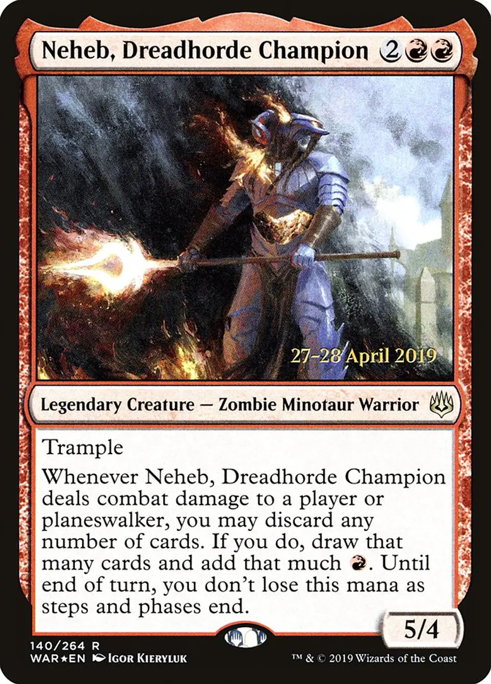 Neheb, Dreadhorde Champion (Launch foil) | Español | NM | PWAR 1
