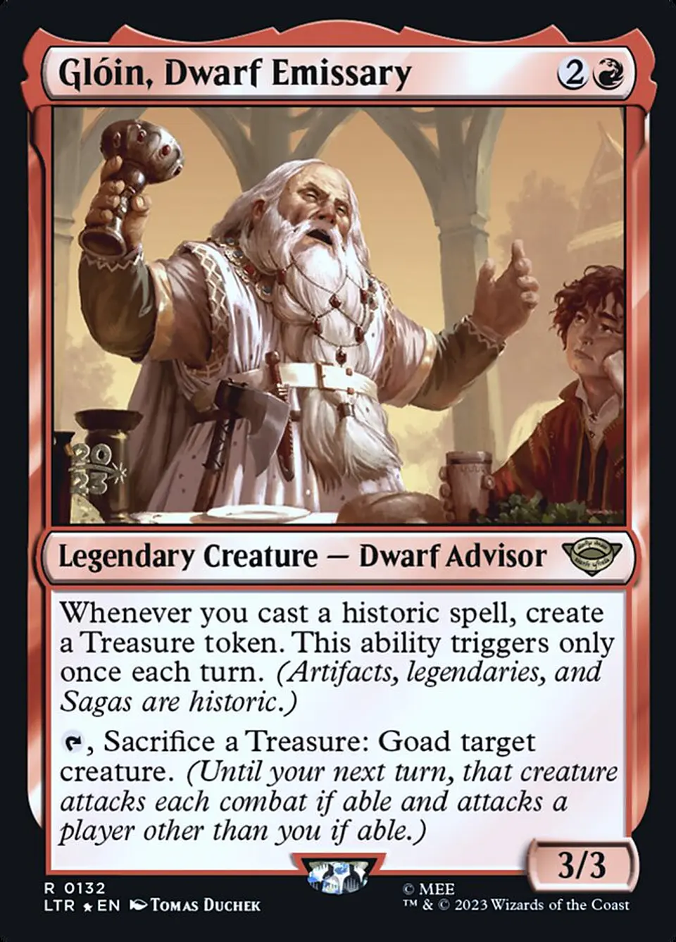 Glóin, Dwarf Emissary (Launch foil) | Español | NM | PLTR 1