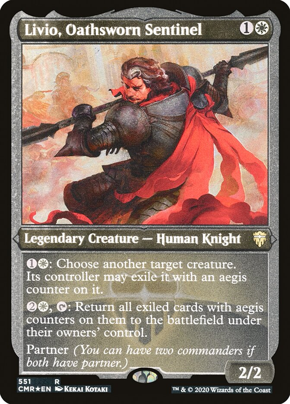 Livio, Oathsworn Sentinel (Etched) | Español | NM | CMR 1