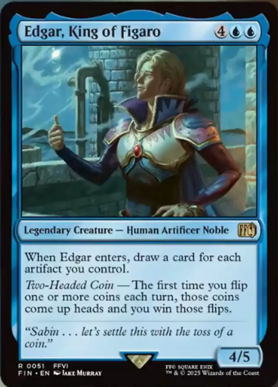 Edgar, King of Figaro (foil) | Español | NM | FIN 1