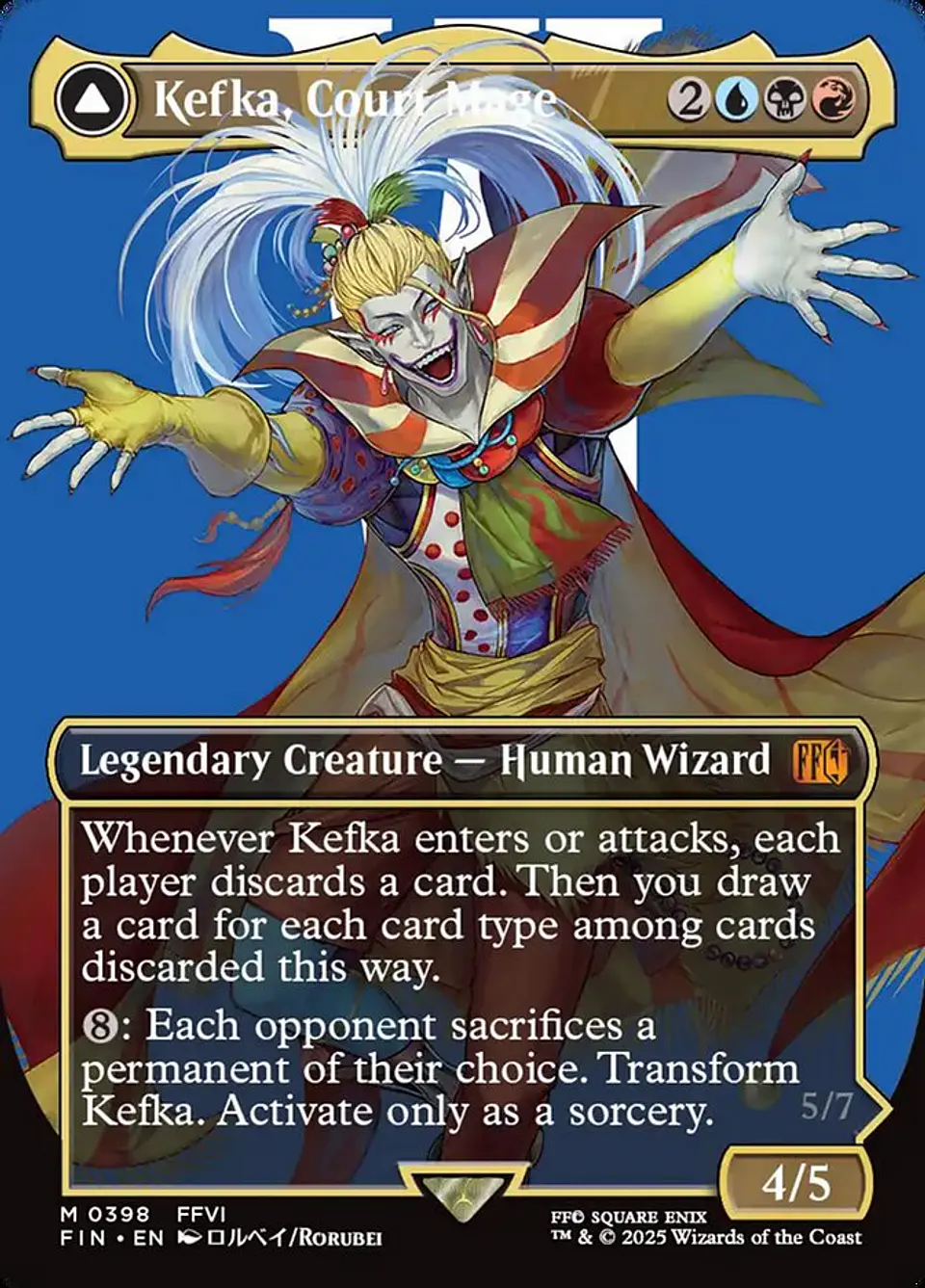 Kefka, Court Mage // Kefka, Ruler of Ruin (Borderless) | Inglés | NM | FIN 1