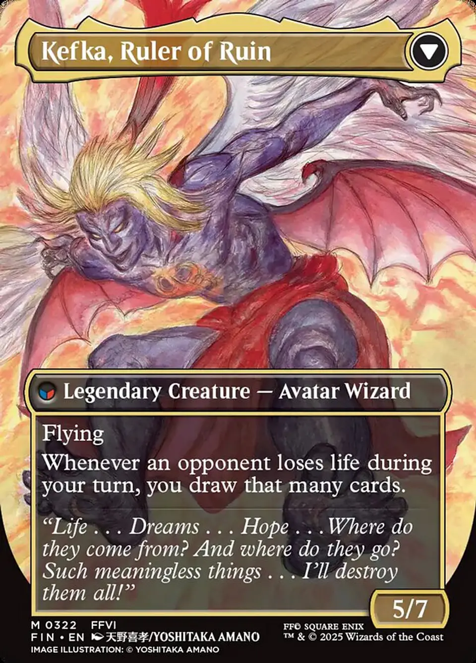 Kefka, Court Mage // Kefka, Ruler of Ruin (Borderless) | Inglés | NM | FIN 2