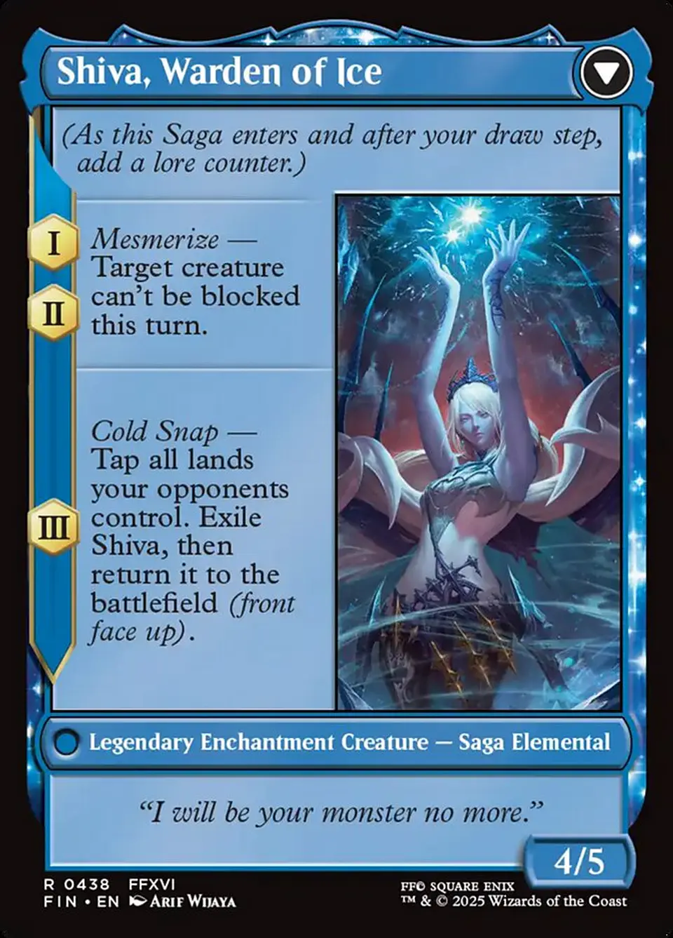 Jill, Shiva's Dominant // Shiva, Warden of Ice (Extended Art foil) | Inglés | NM | FIN 2