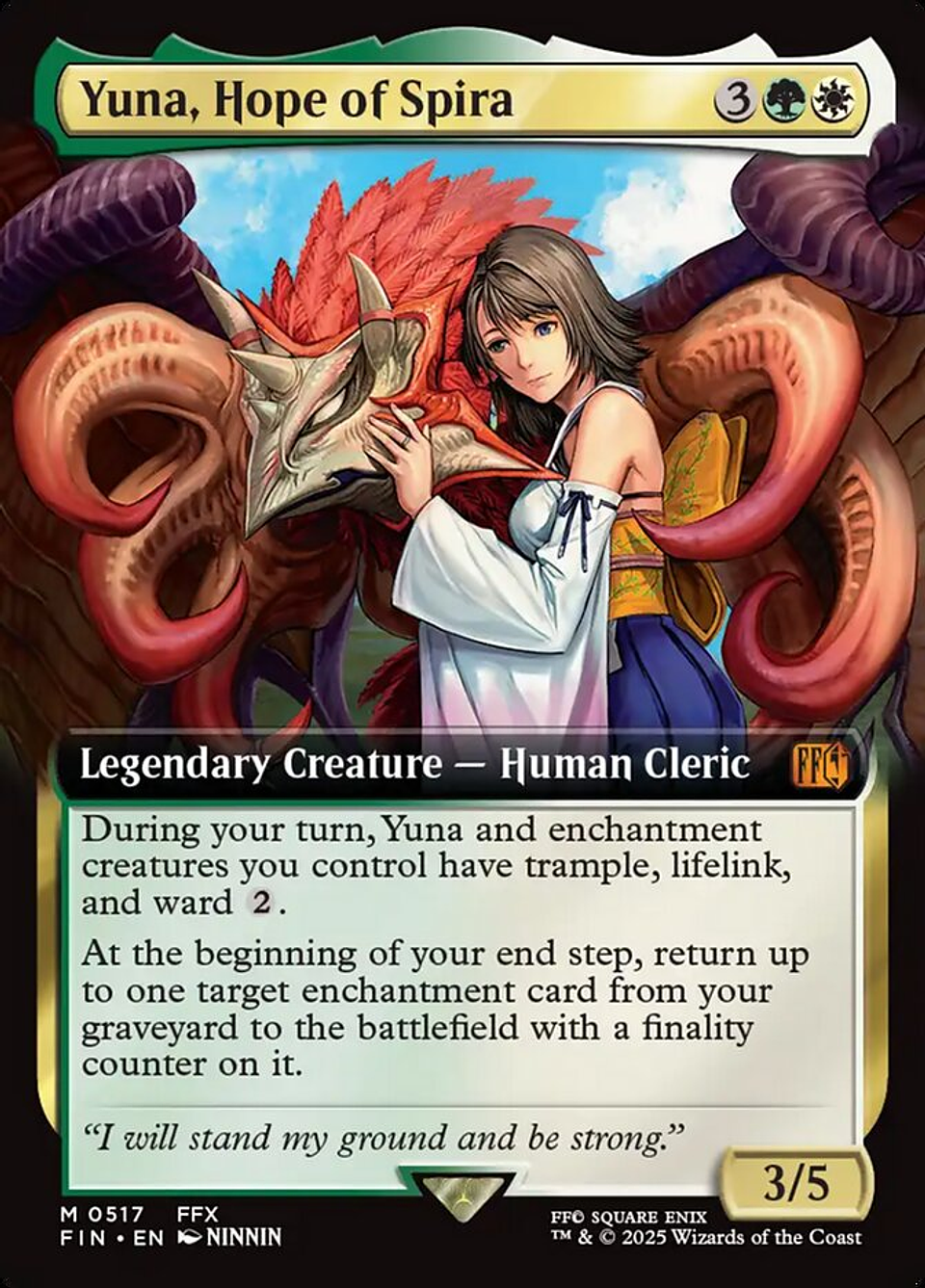 Yuna, Hope of Spira (Extended Art foil) | Inglés | NM | FIN 1
