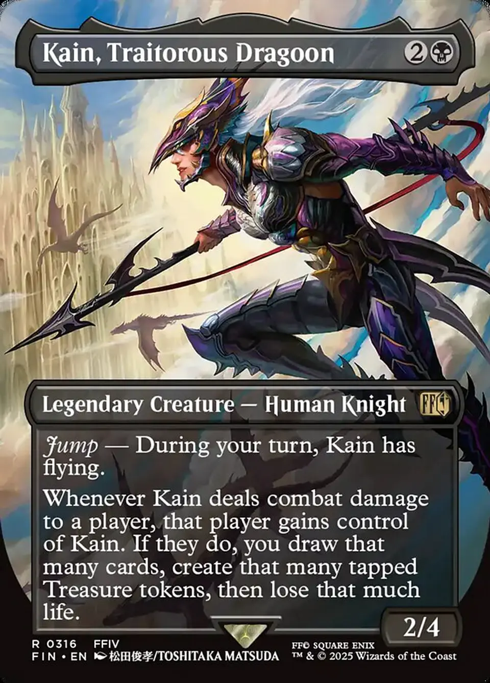 Kain, Traitorous Dragoon (Borderless foil) | Inglés | NM | FIN 1