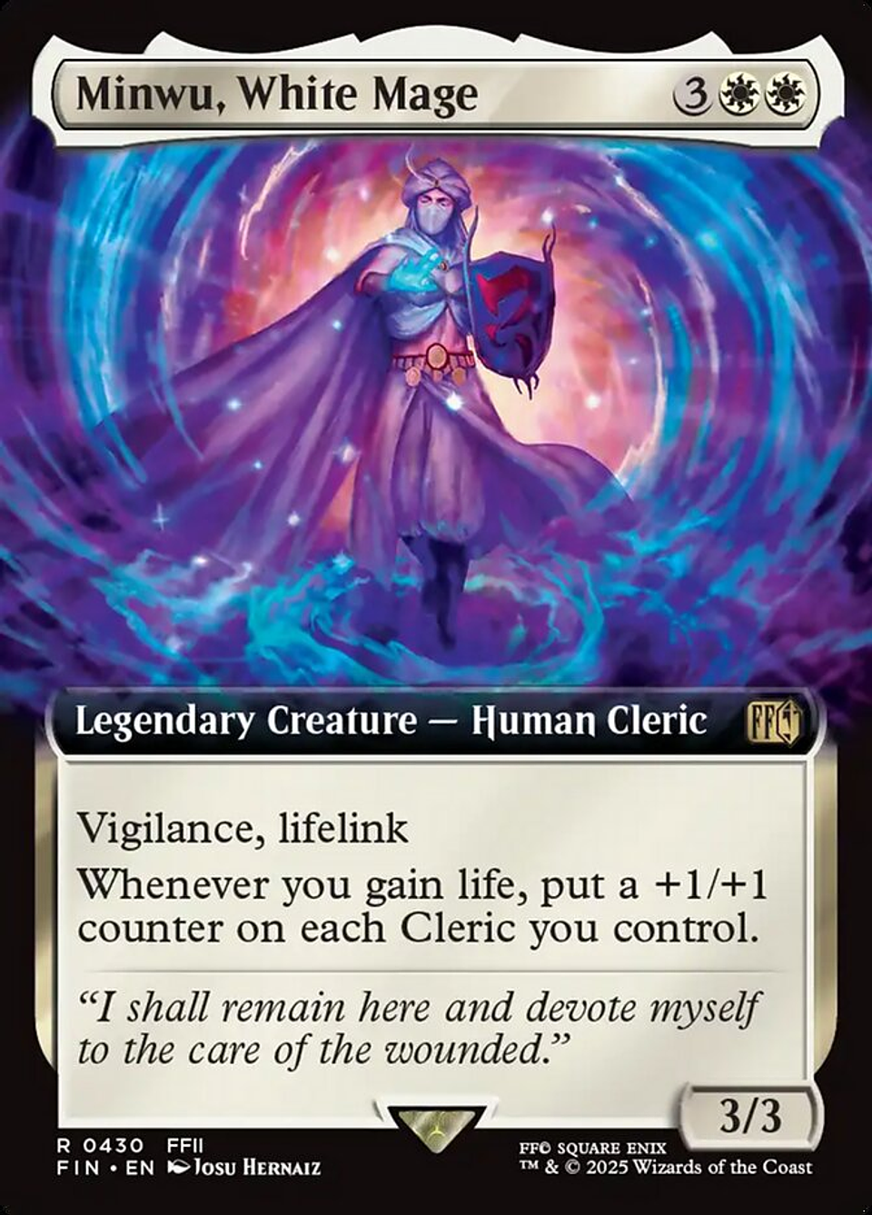 Minwu, White Mage (Extended Art foil) | Inglés | NM | FIN 1