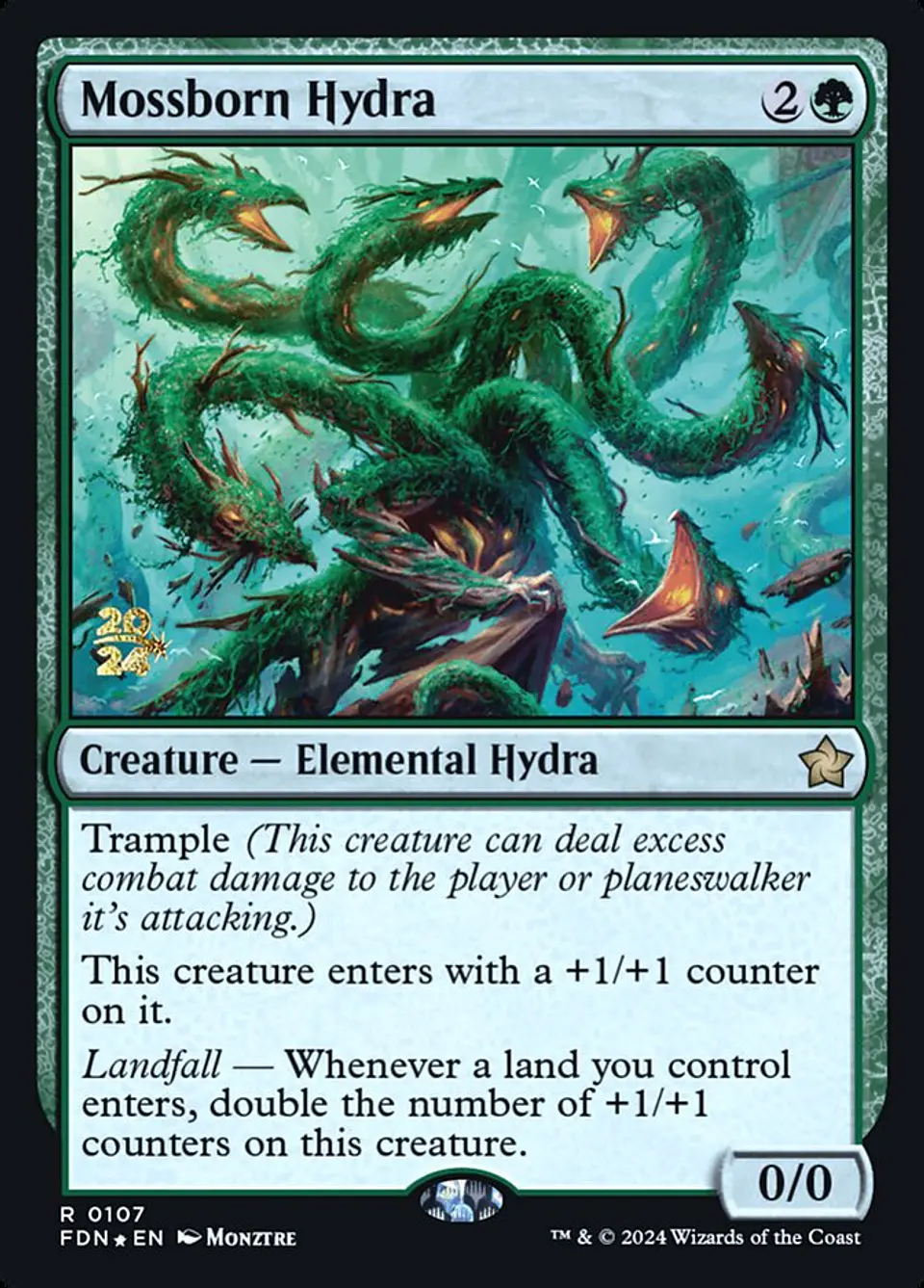 Mossborn Hydra (Launch foil) | Español | NM | PFDN 1