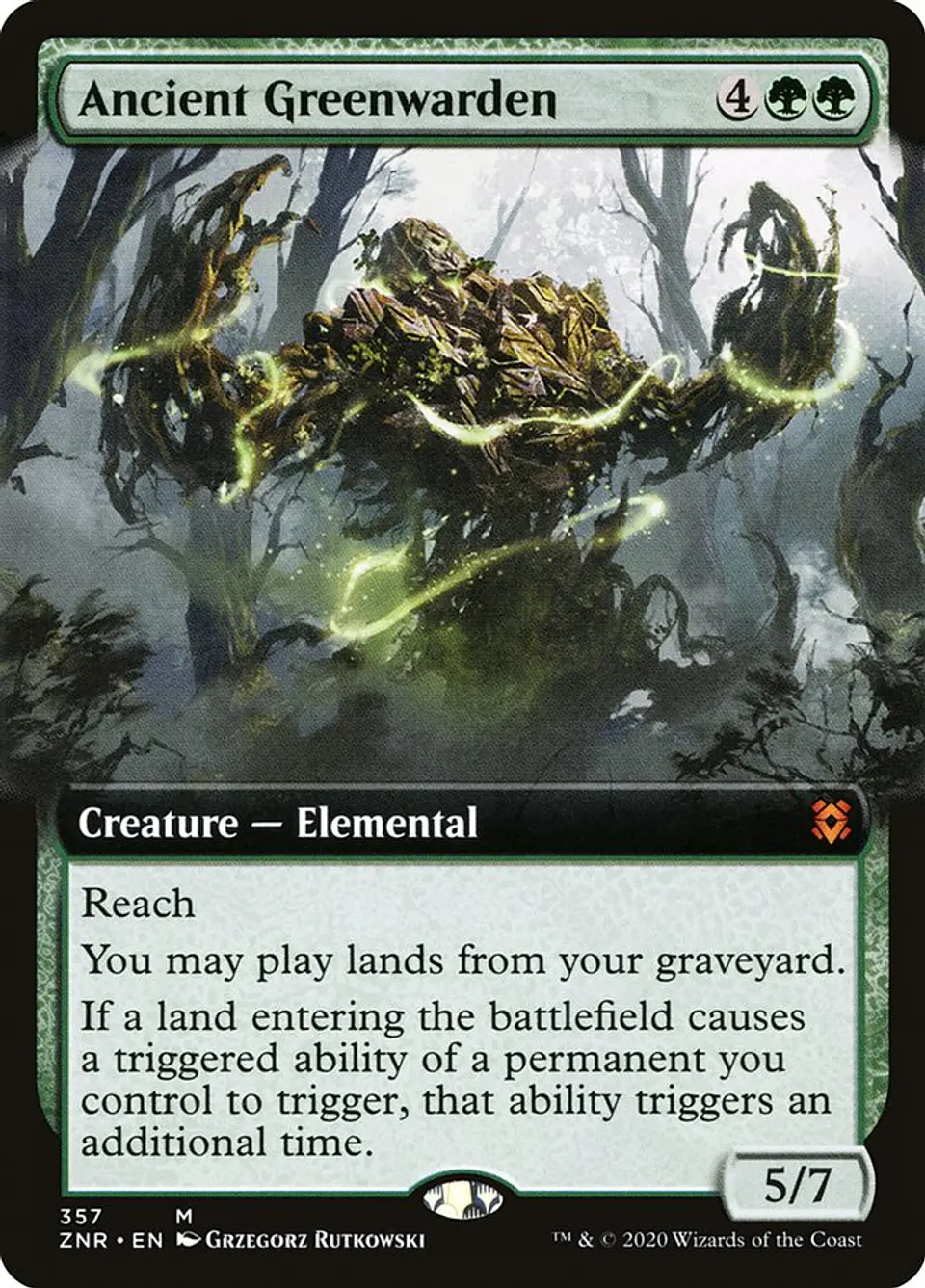 Ancient Greenwarden (Extended Art) | Inglés | NM | ZNR 1