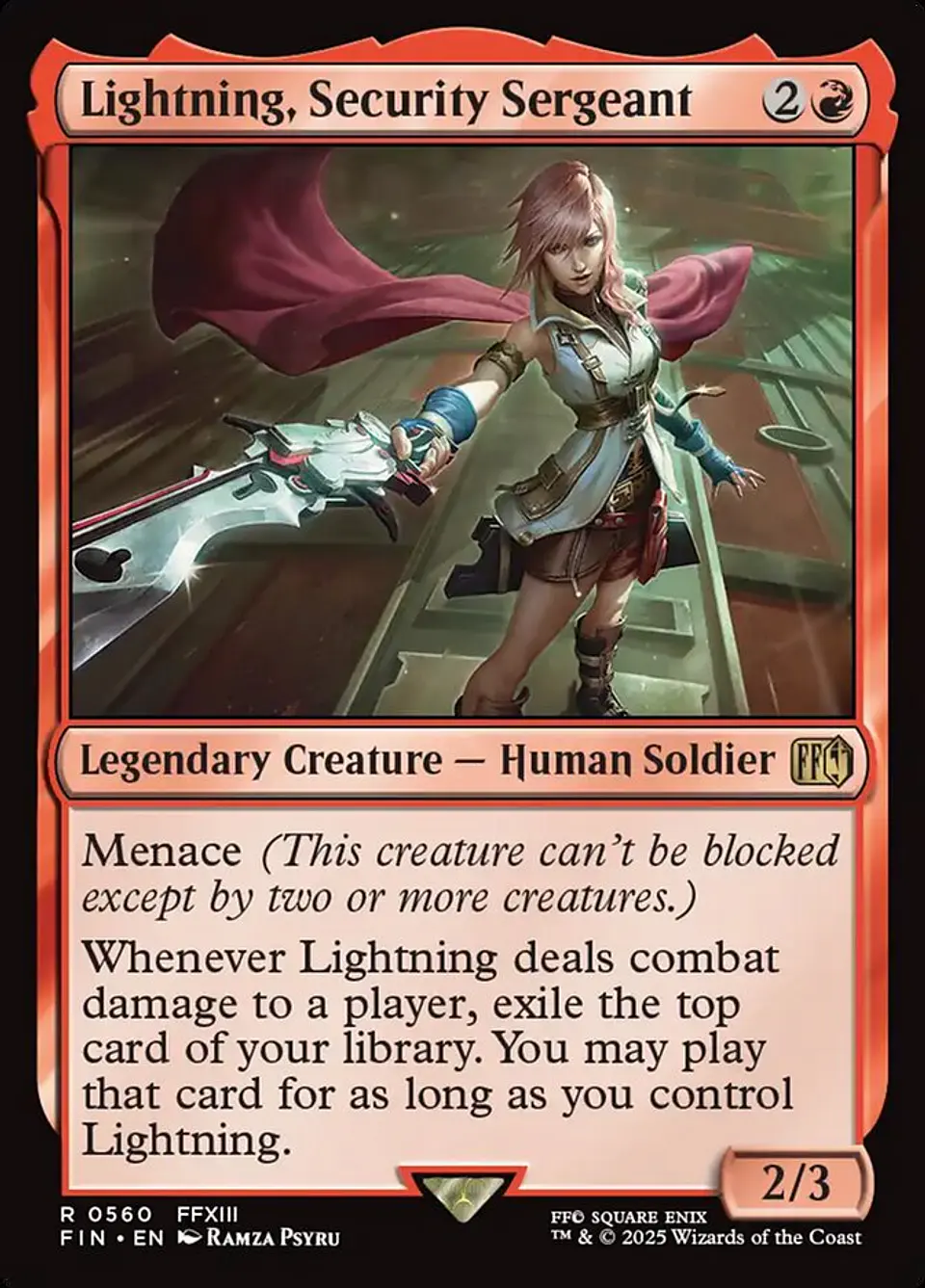 Lightning, Security Sergeant | Inglés | NM | FIN 1