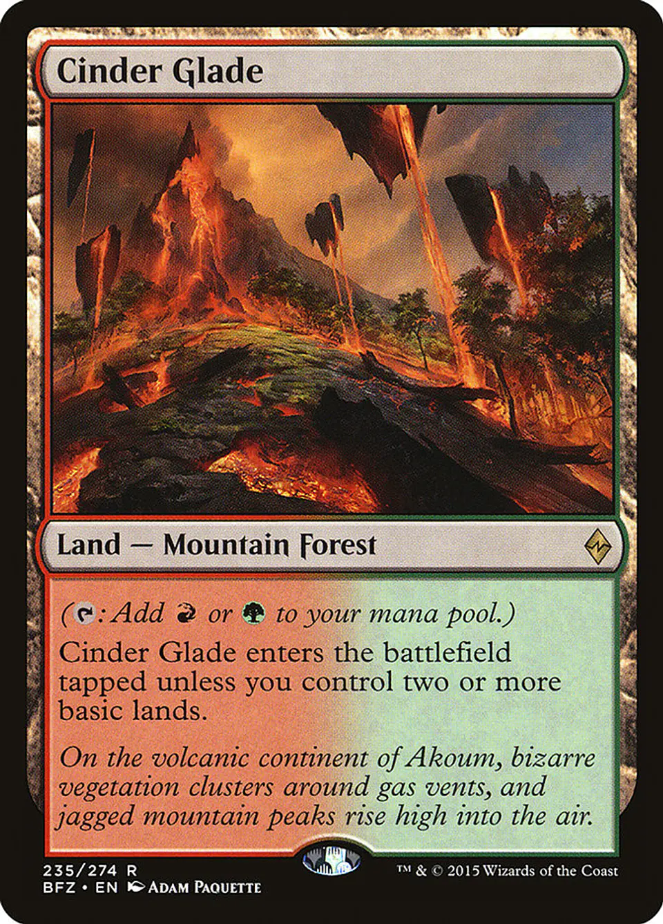 Cinder Glade | Inglés | VG | BFZ 1