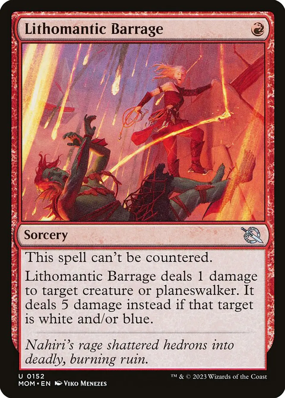 Lithomantic Barrage (foil) | Inglés | NM | MOM 1