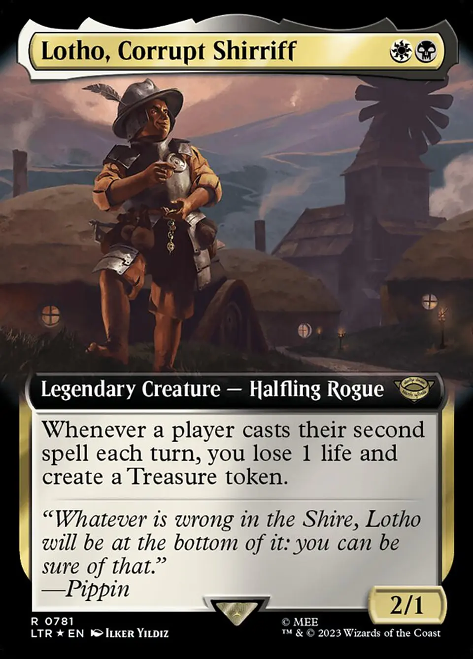 Lotho, Corrupt Shirriff (Extended Art surge foil) | Inglés | NM | LTR 1