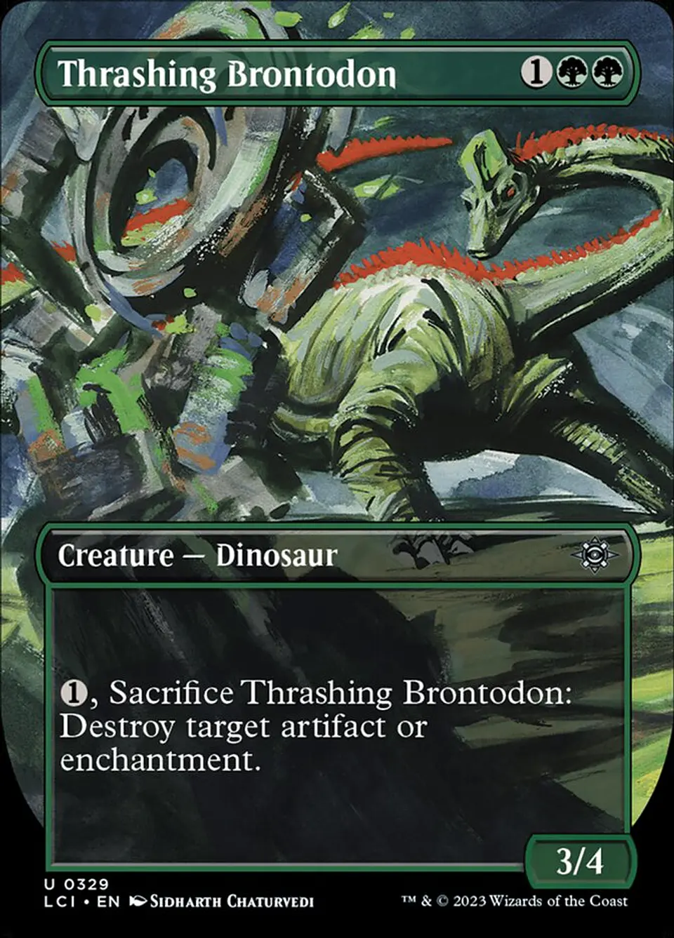 Thrashing Brontodon (Borderless) | Inglés | NM | LCI 1