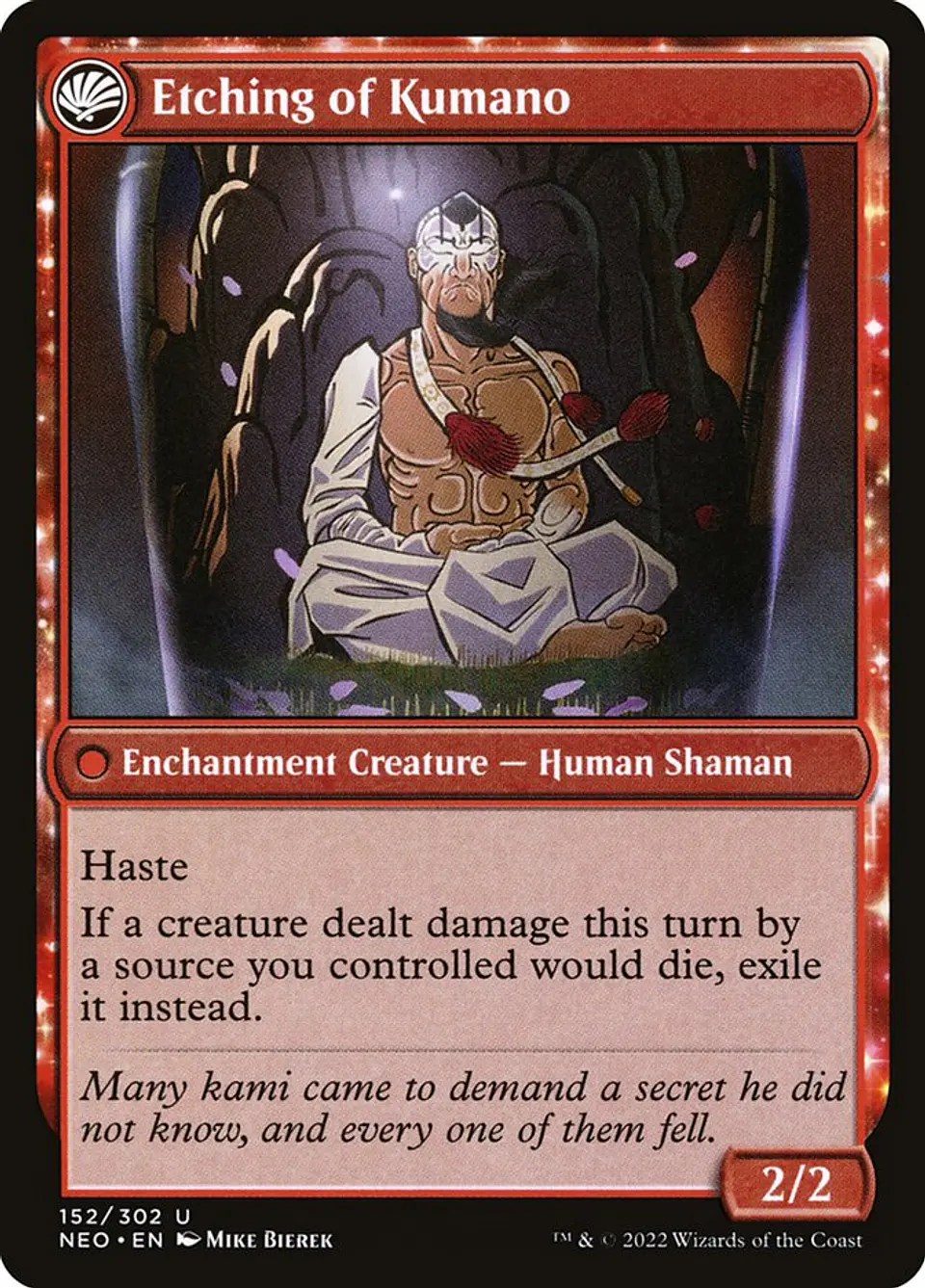 Kumano Faces Kakkazan // Etching of Kumano (foil) | Inglés | NM | NEO 2