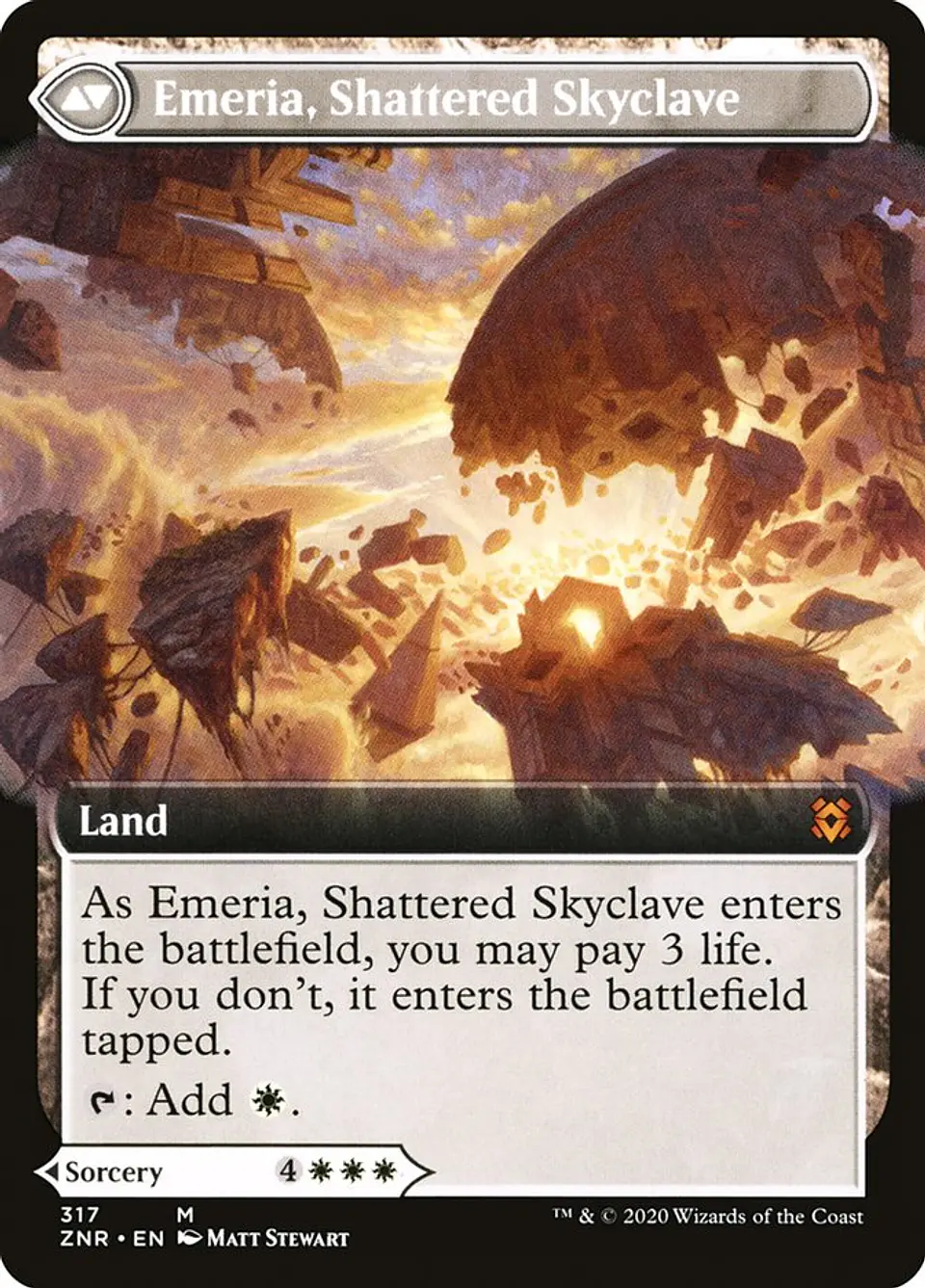 Emeria's Call // Emeria, Shattered Skyclave (Extended Art foil) | Inglés | NM | ZNR 2