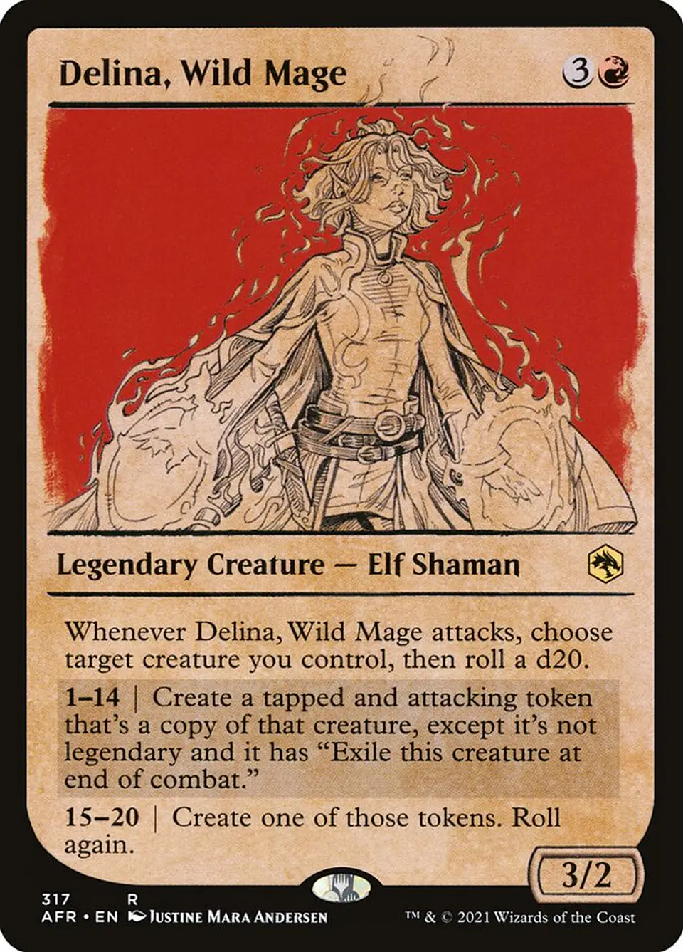 Delina, Wild Mage (Showcase) | Inglés | EX | AFR 1