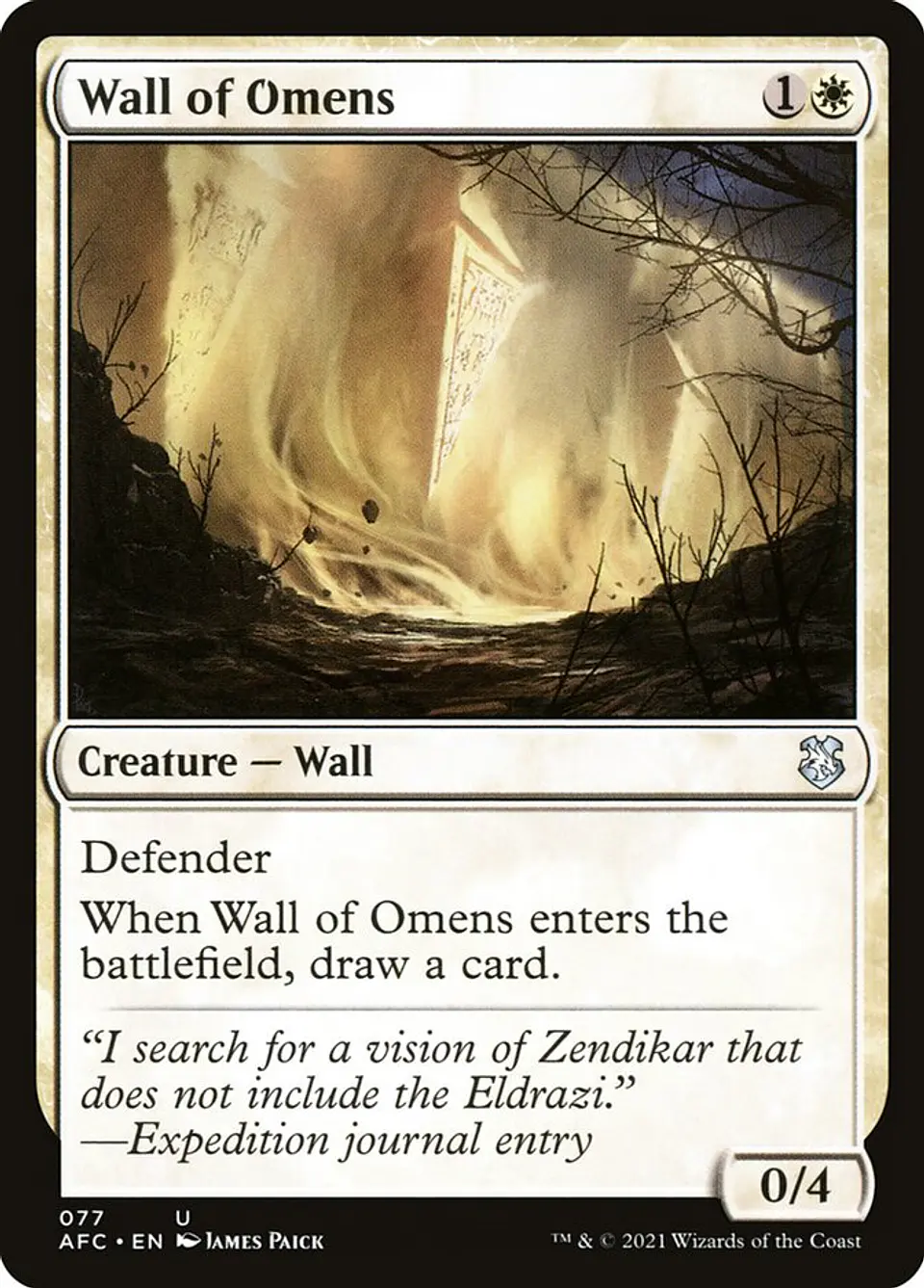 Wall of Omens | Inglés | NM | AFC 1