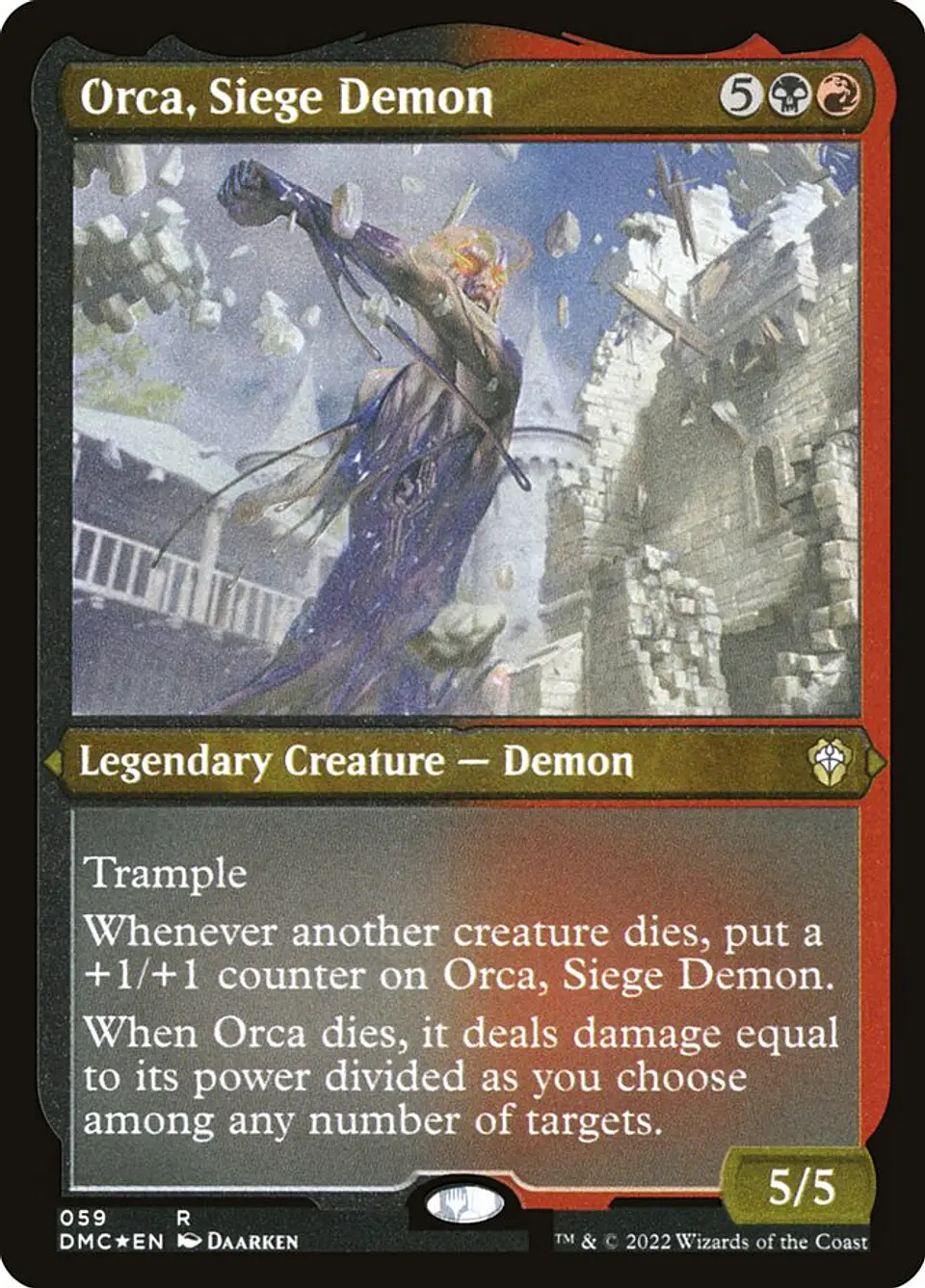 Orca, Siege Demon (Etched) | Inglés | EX | DMC 1