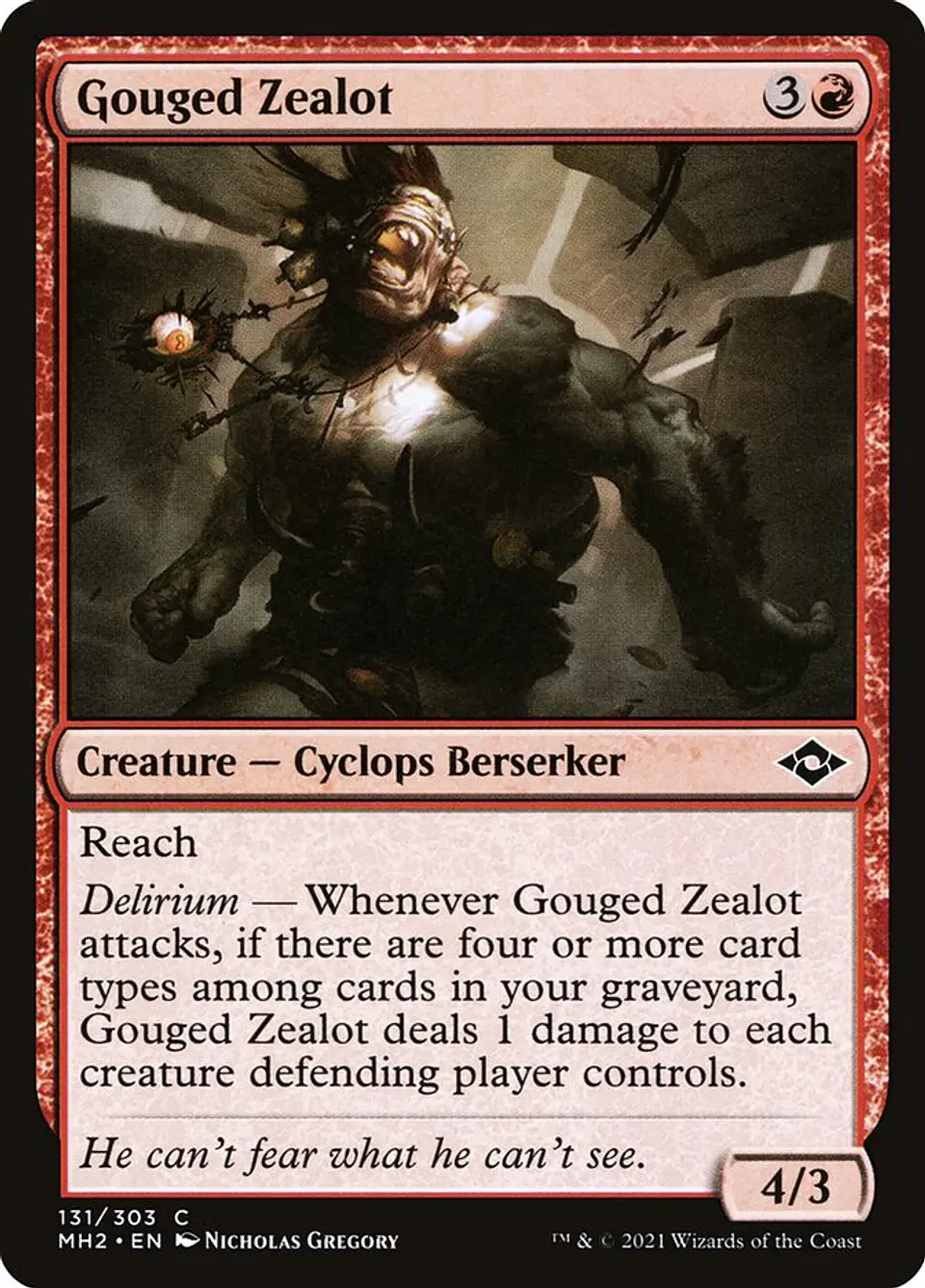 Gouged Zealot (foil) | Inglés | EX | MH2 1