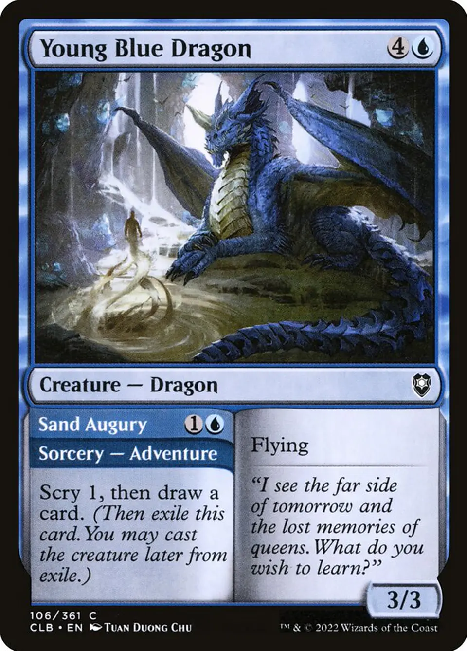 Young Blue Dragon // Sand Augury (foil) | Inglés | NM | CLB 1