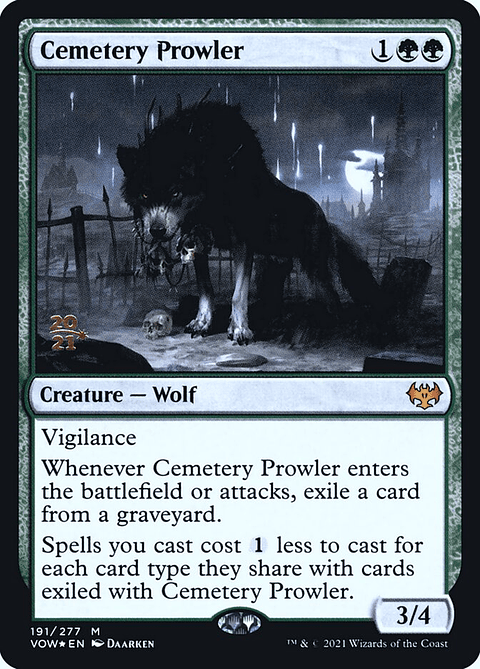 Cemetery Prowler (Launch foil) | Español | NM | PVOW