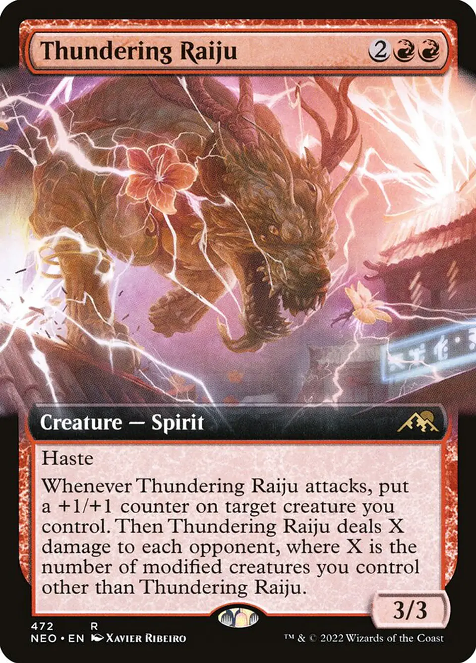 Thundering Raiju (Extended Art foil) | Inglés | NM | NEO 1