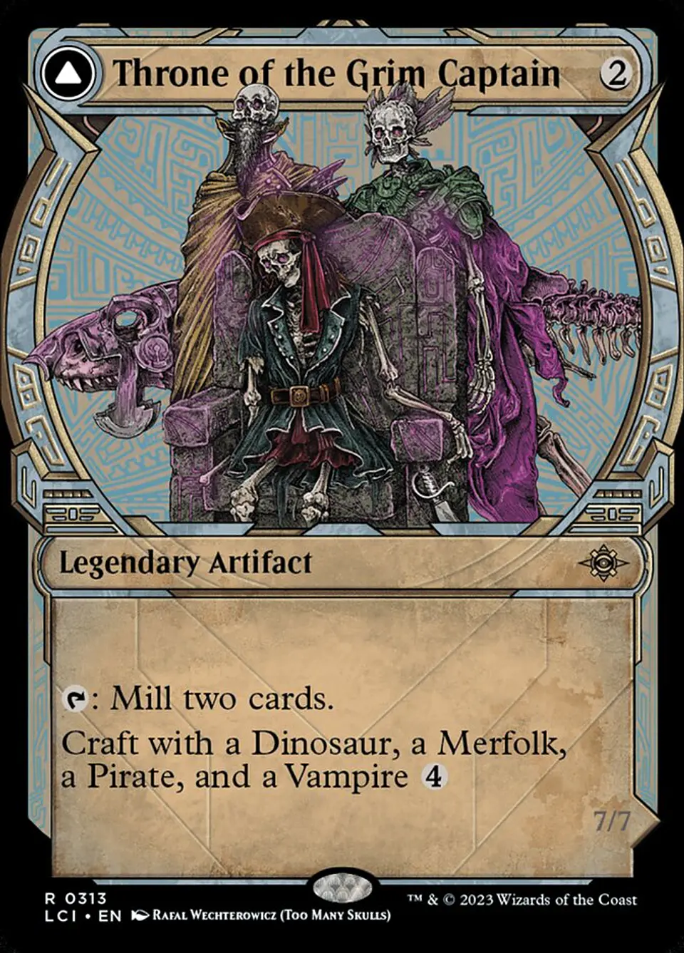 Throne of the Grim Captain // The Grim Captain (Showcase) | Español | NM | LCI 1