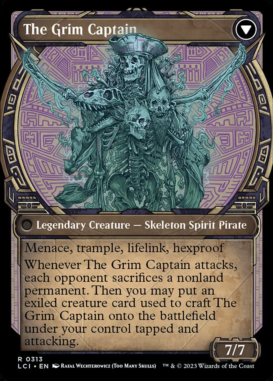 Throne of the Grim Captain // The Grim Captain (Showcase) | Español | NM | LCI 2