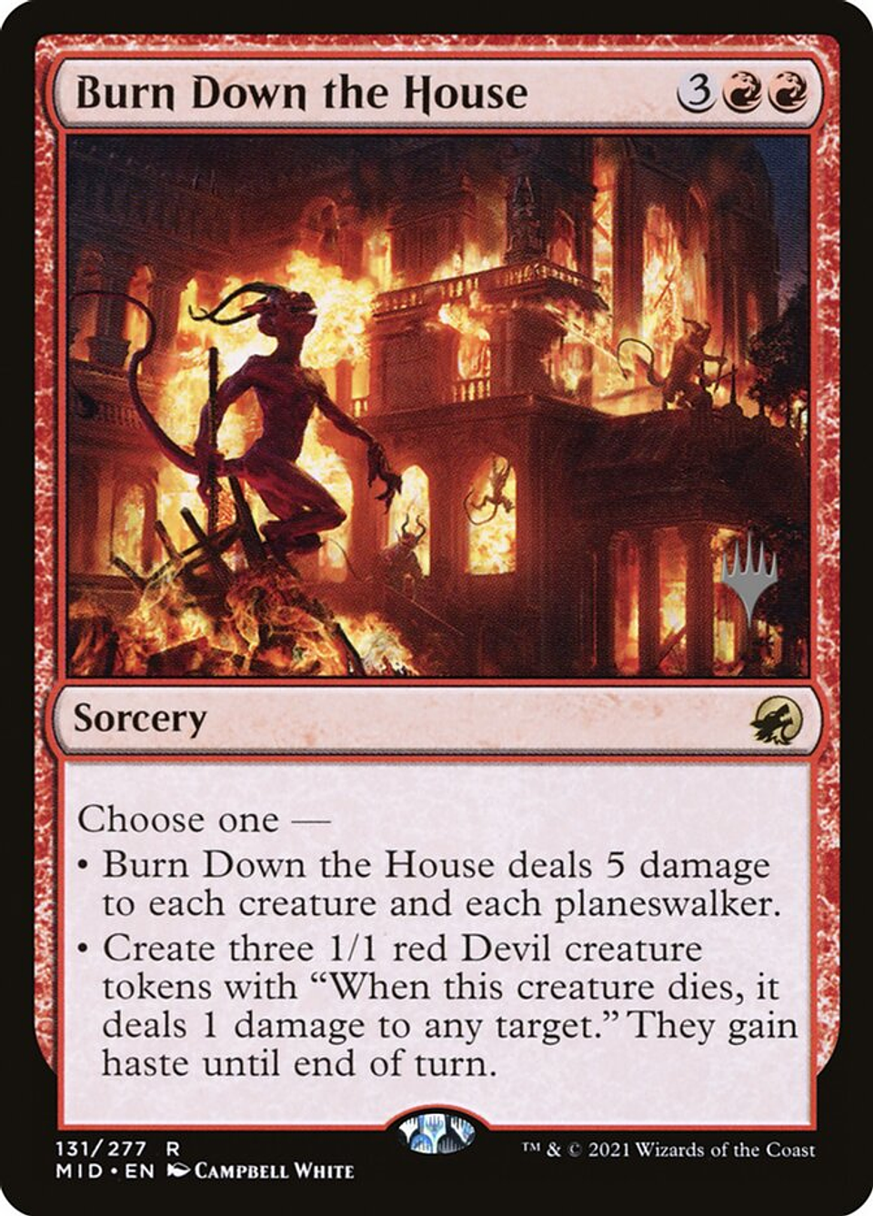 Burn Down the House (foil) | Español | NM | PMID 1