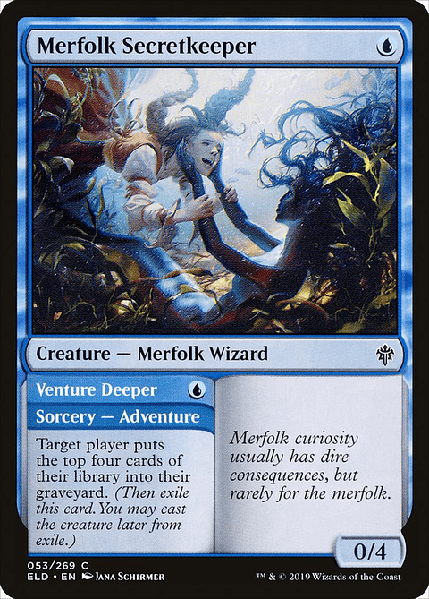 Merfolk Secretkeeper // Venture Deeper | Inglés | NM | ELD