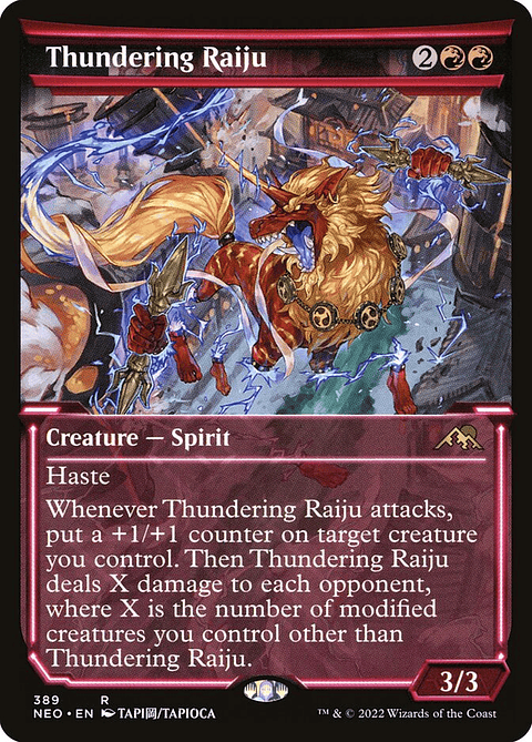 Thundering Raiju (Showcase foil) | Inglés | EX | NEO