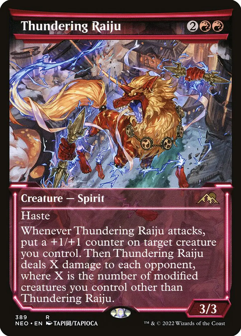 Thundering Raiju (Showcase foil) | Inglés | EX | NEO 1