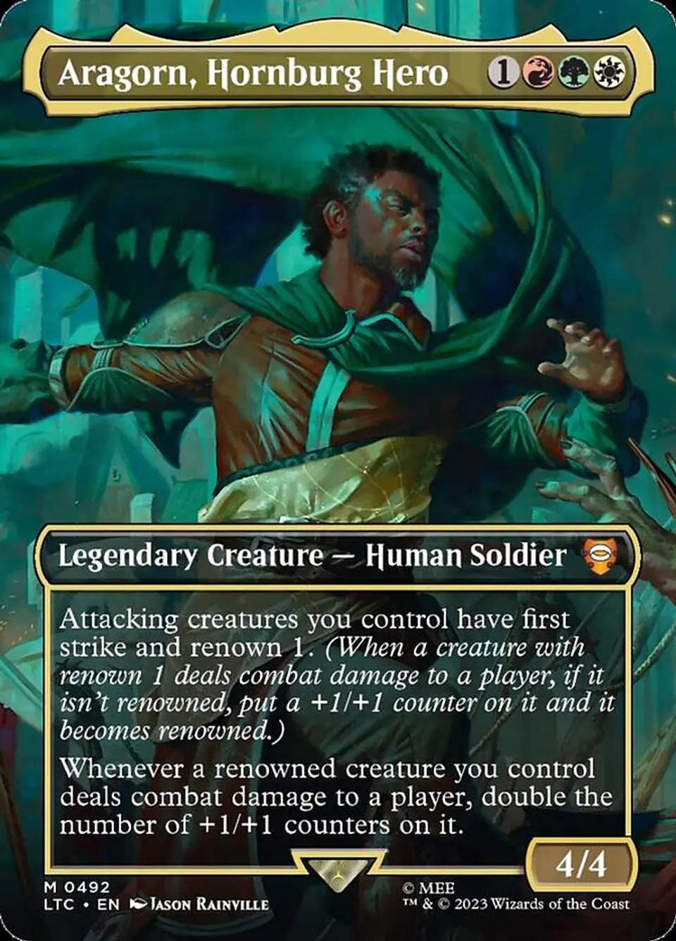 Aragorn, Hornburg Hero (Borderless foil) | Inglés | NM | LTC 1