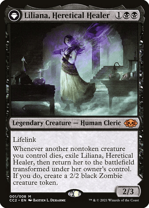 Liliana, Heretical Healer // Liliana, Defiant Necromancer (foil) | Inglés | NM | CC2