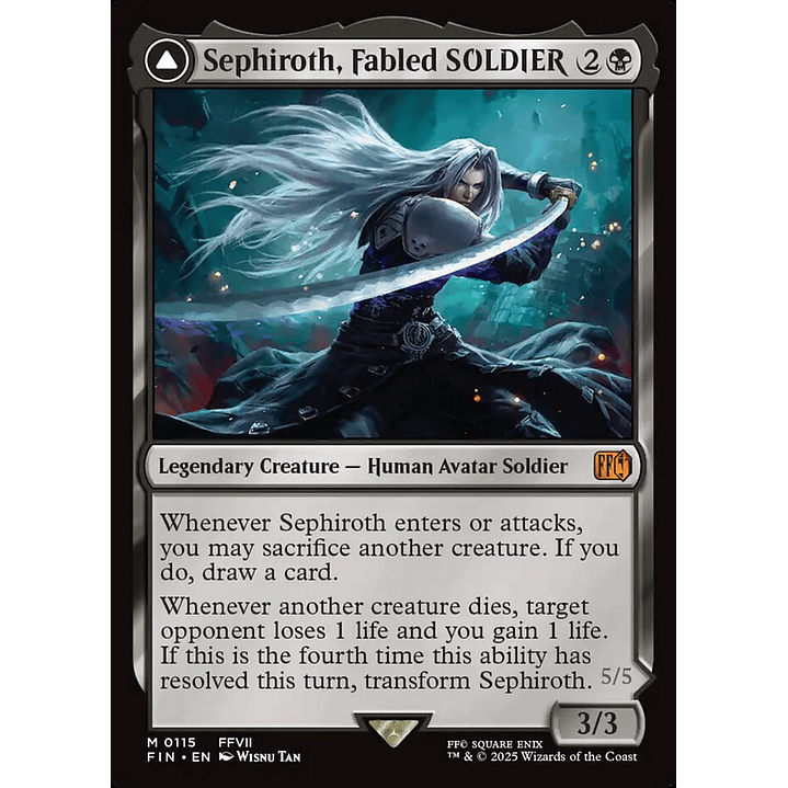 Sephiroth, Fabled SOLDIER // Sephiroth, One-Winged Angel | Español | NM | FIN 1