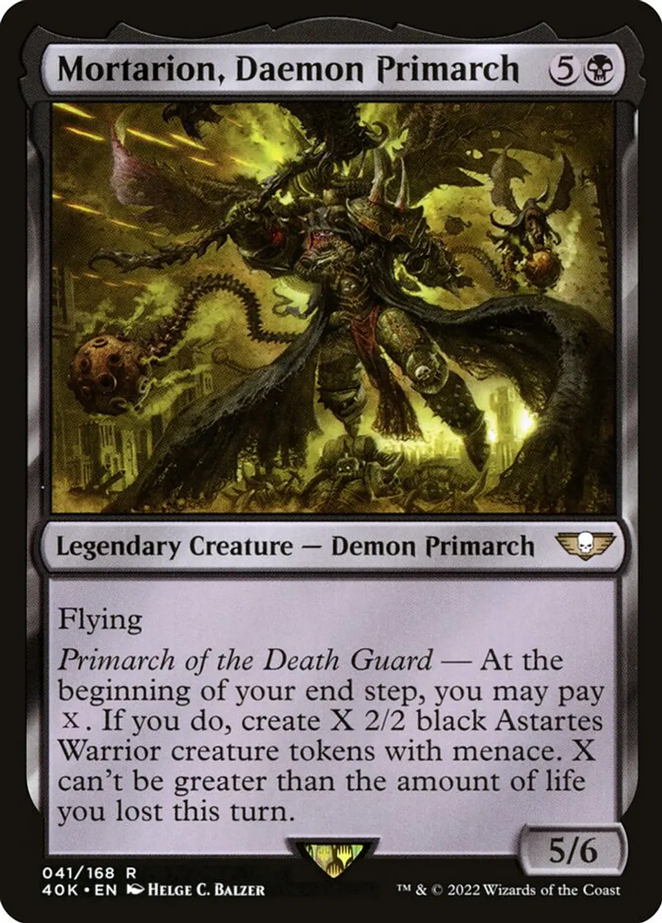 Mortarion, Daemon Primarch | Inglés | NM | 40K 1