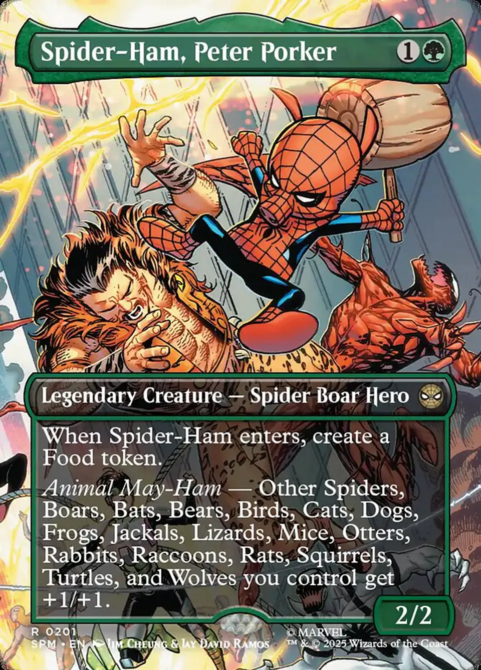Spider-Ham, Peter Porker (Borderless foil) | Inglés | NM | SPM 1