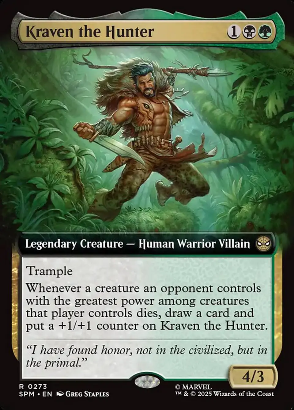 Kraven the Hunter (Extended Art) | Inglés | NM | SPM 1