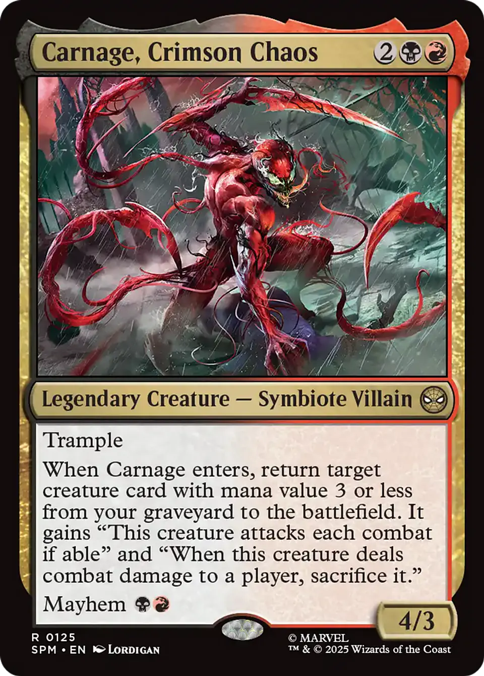Carnage, Crimson Chaos (foil) | Inglés | NM | SPM 1