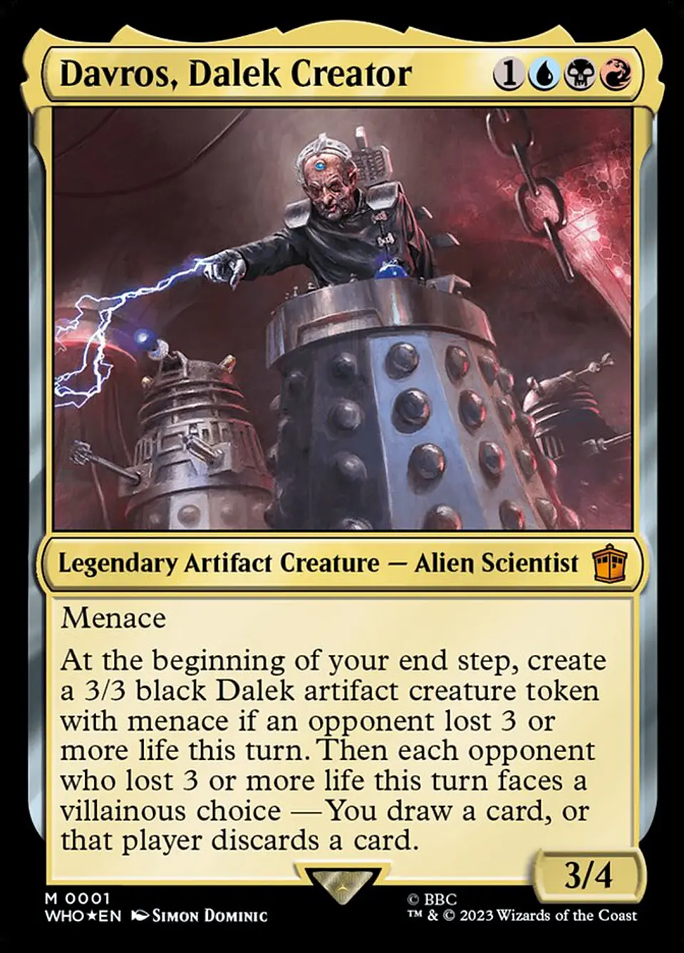 Davros, Dalek Creator (foil) | Inglés | NM | WHO 1