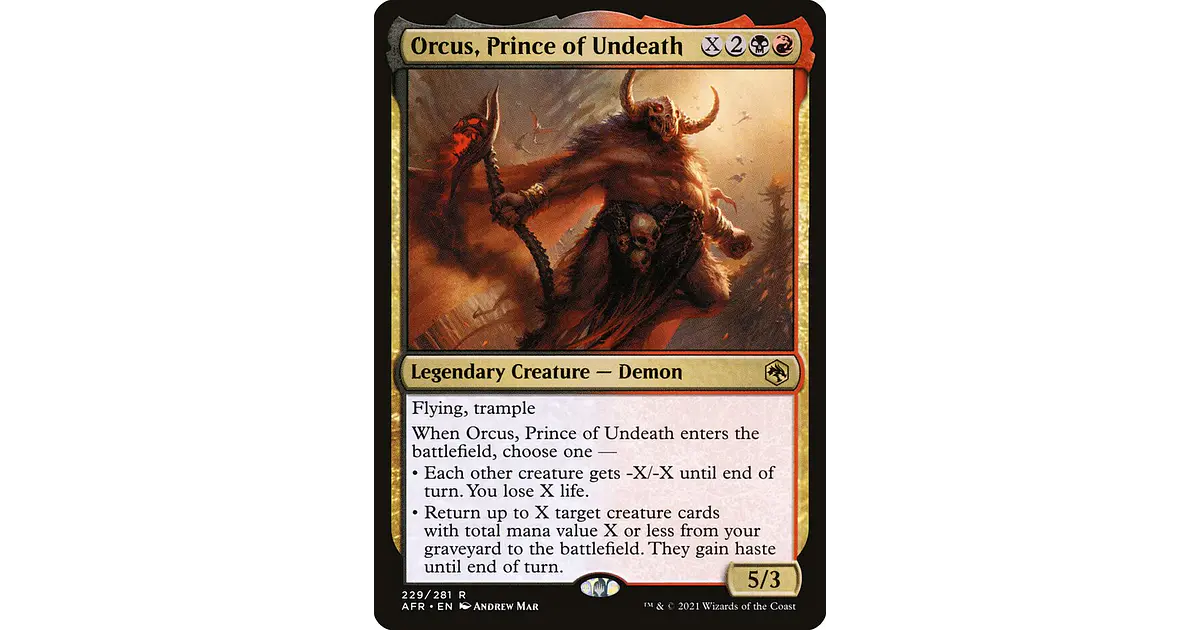 Orcus, Prince of Undeath | Inglés | EX | AFR