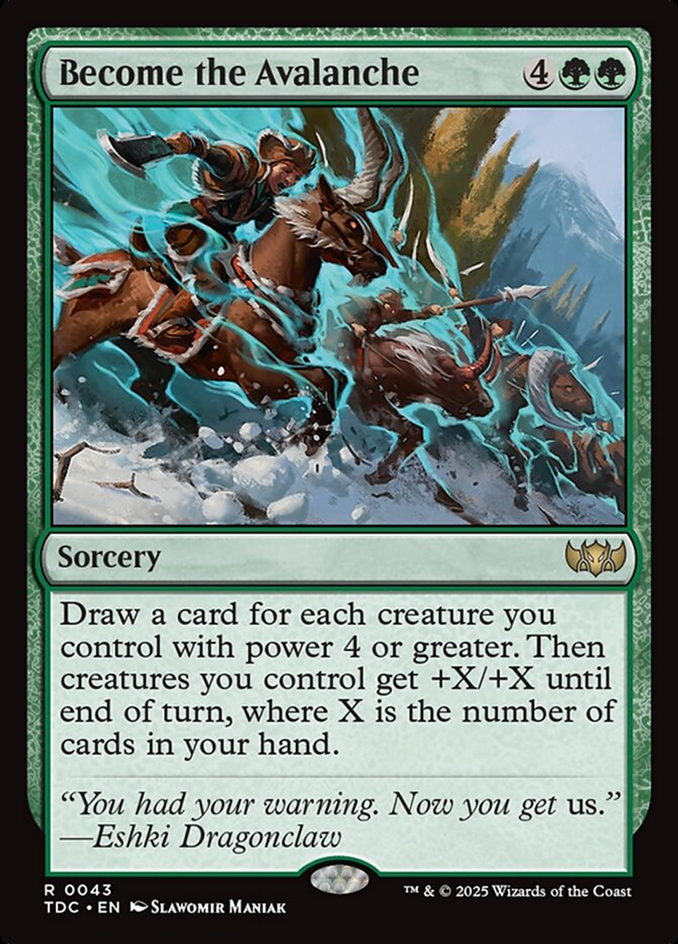 Become the Avalanche | Inglés | NM | TDC 1