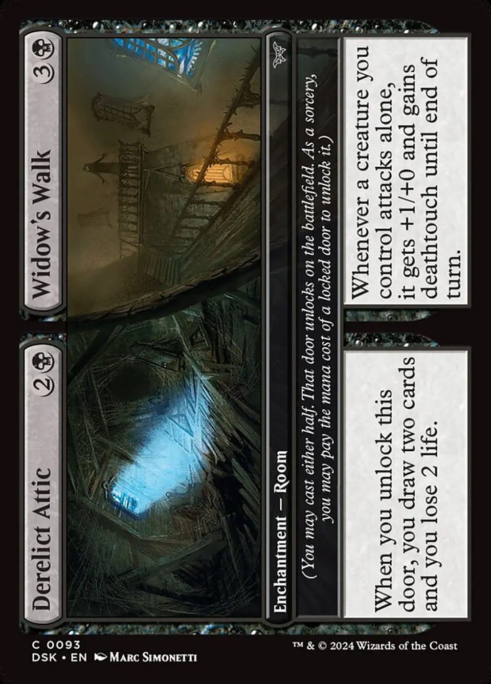 Derelict Attic // Widow's Walk (foil) | Inglés | NM | DSK 1