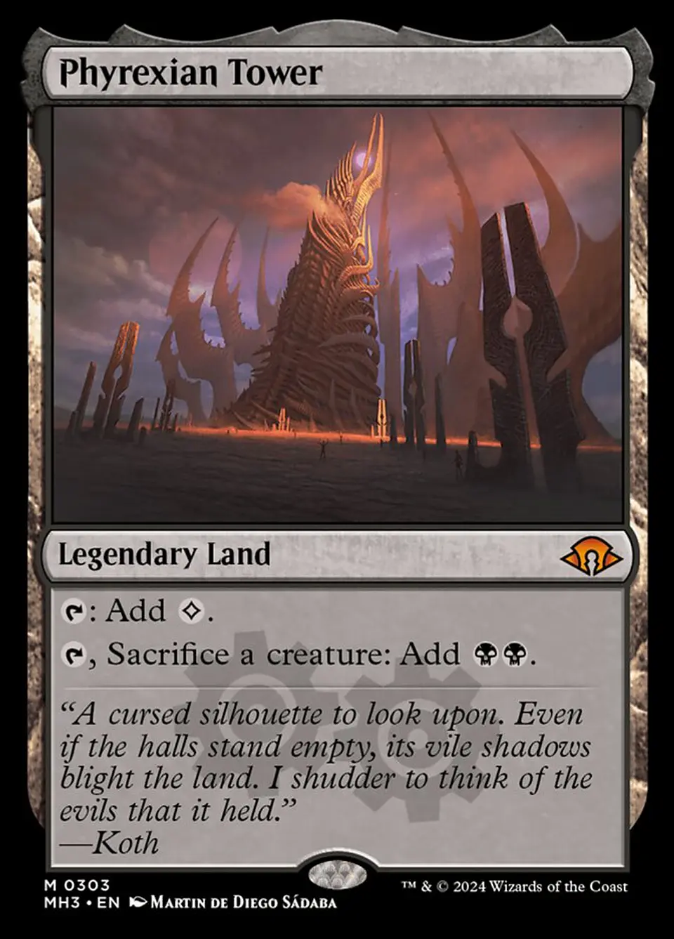Phyrexian Tower (foil) | Inglés | EX | MH3 1
