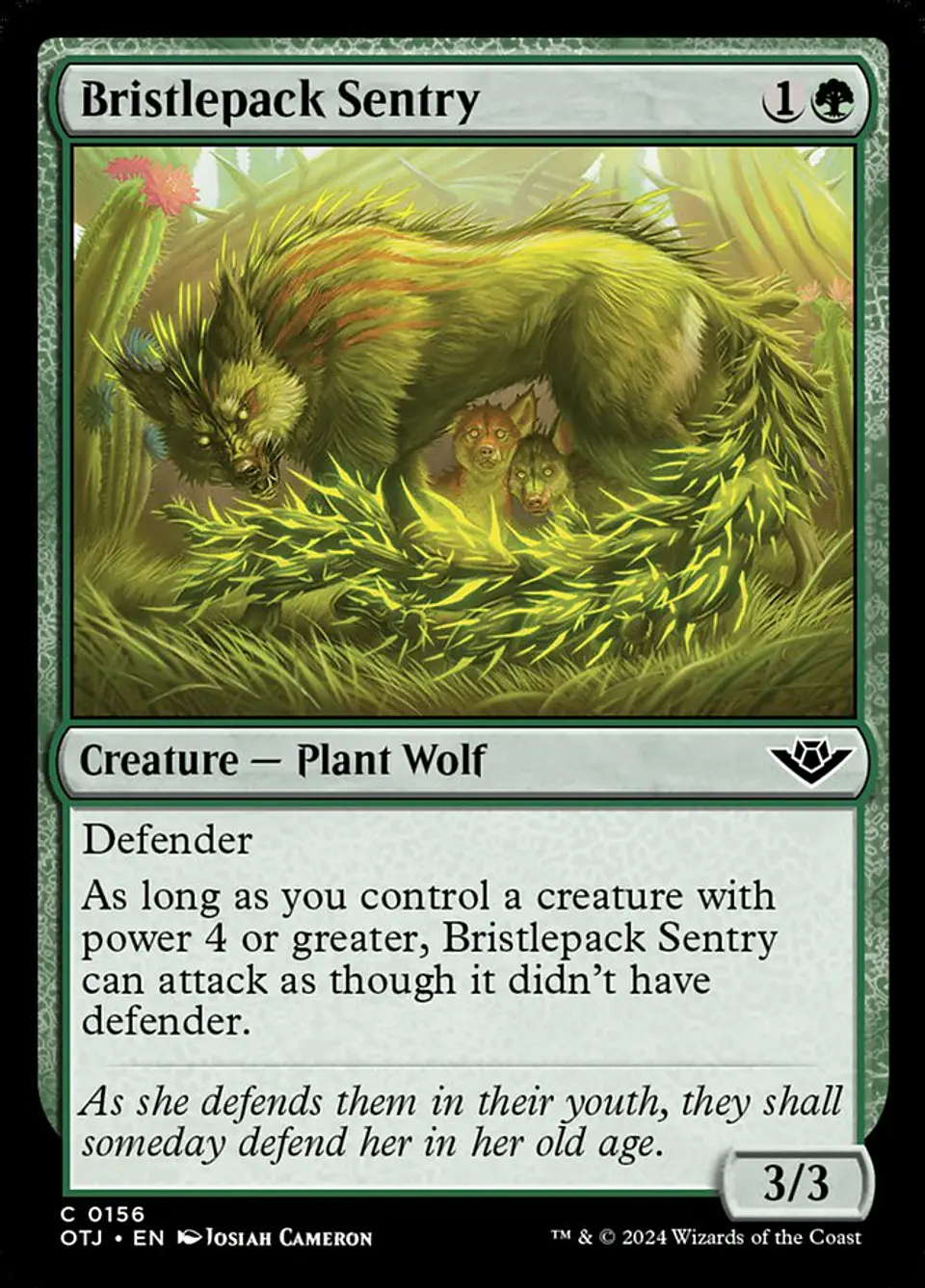 Bristlepack Sentry | Inglés | NM | OTJ 1