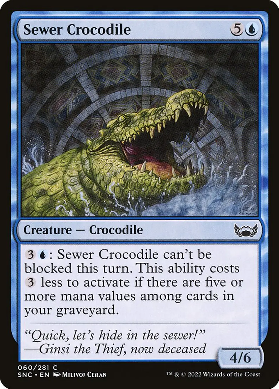 Sewer Crocodile (foil) | Inglés | NM | SNC 1