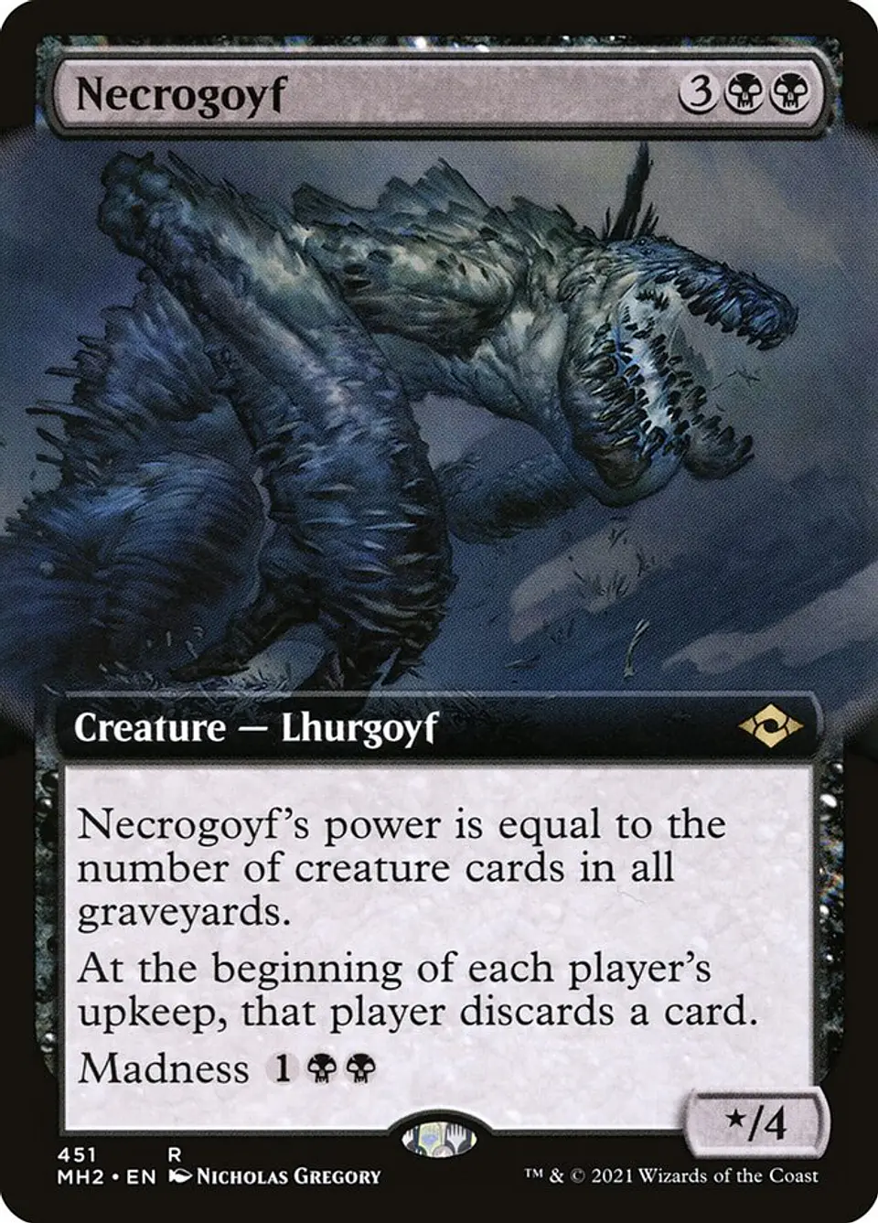 Necrogoyf (Extended Art) | Inglés | EX | MH2 1