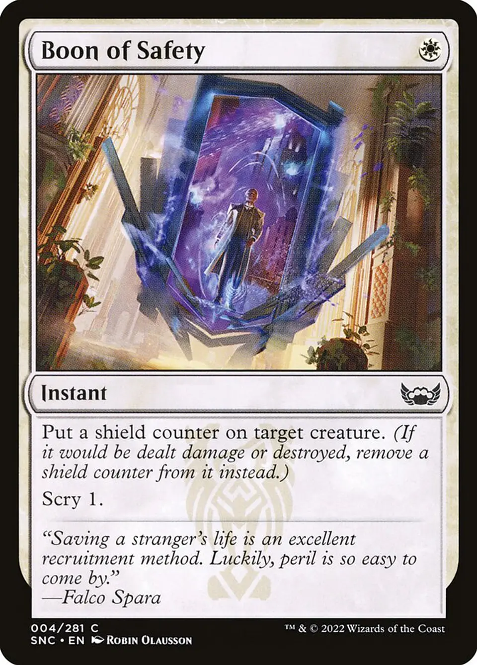 Boon of Safety (foil) | Inglés | NM | SNC 1