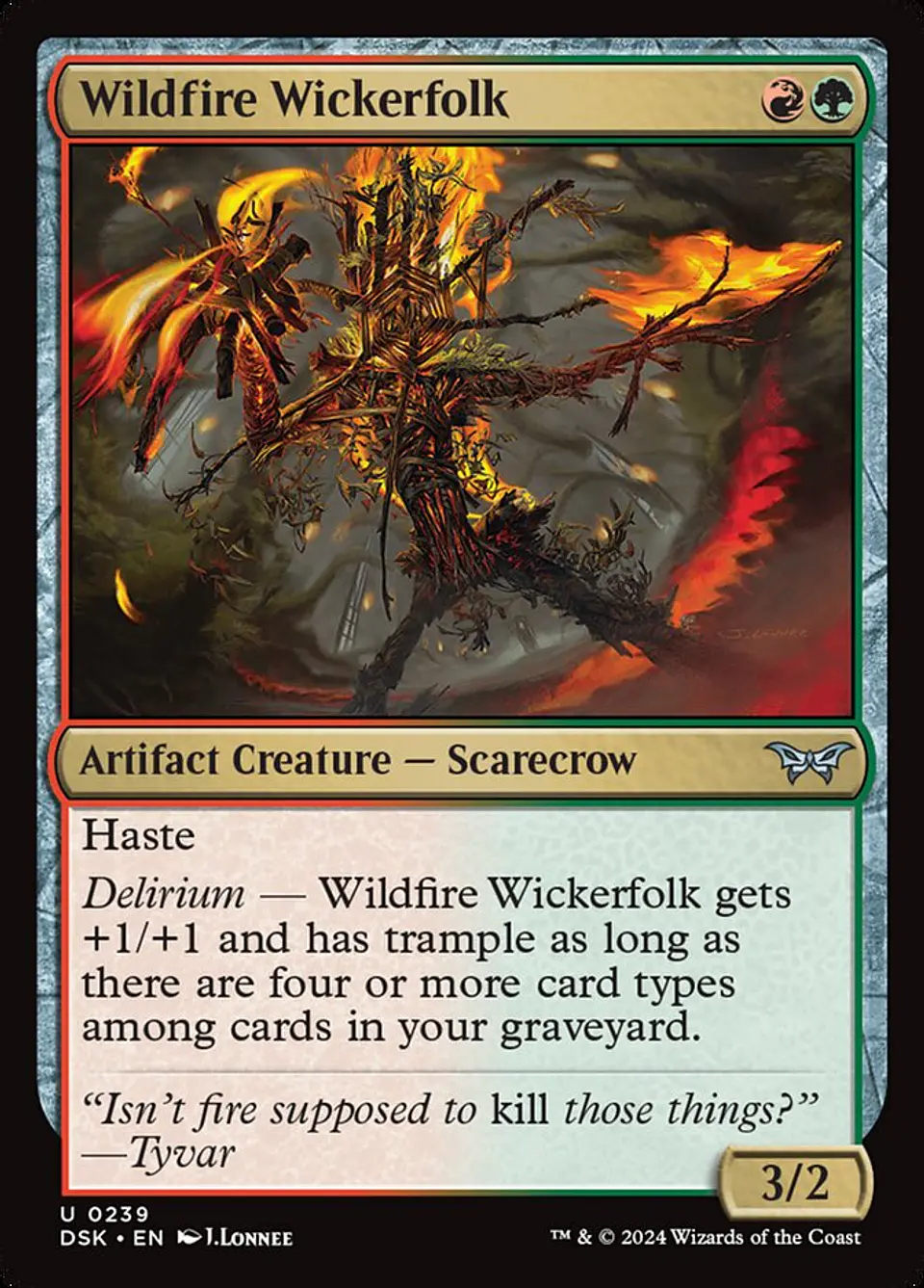 Wildfire Wickerfolk (foil) | Español | NM | DSK 1
